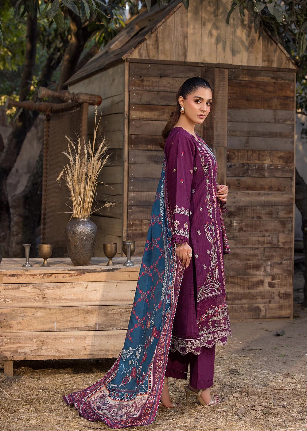 Bin Tayyab-Printed Purple