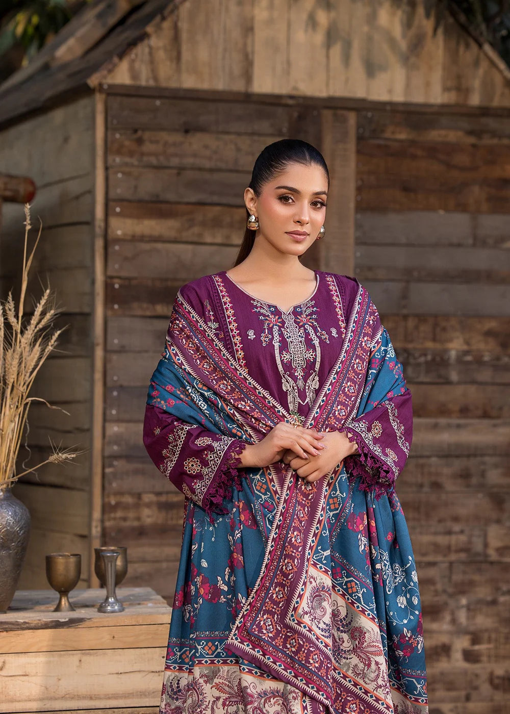 Bin Tayyab-Printed Purple