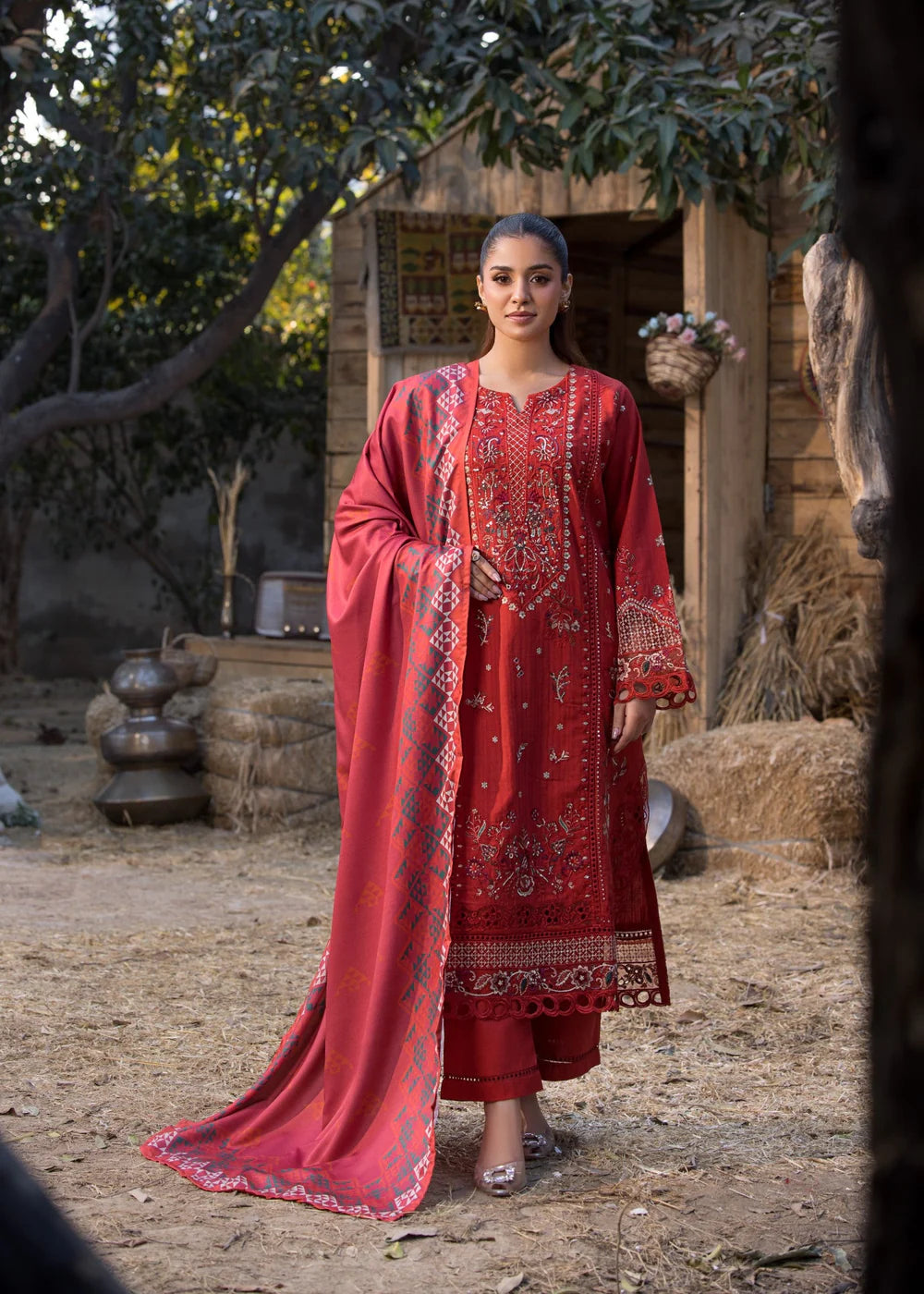 Bin Tayyab-Printed Red