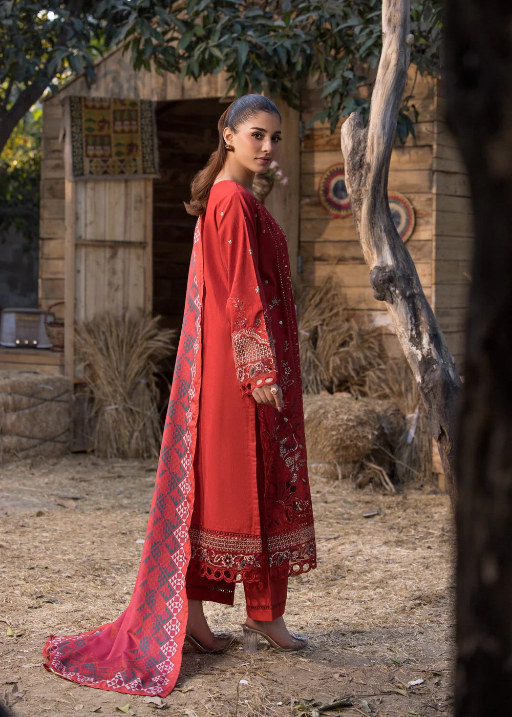Bin Tayyab-Printed Red