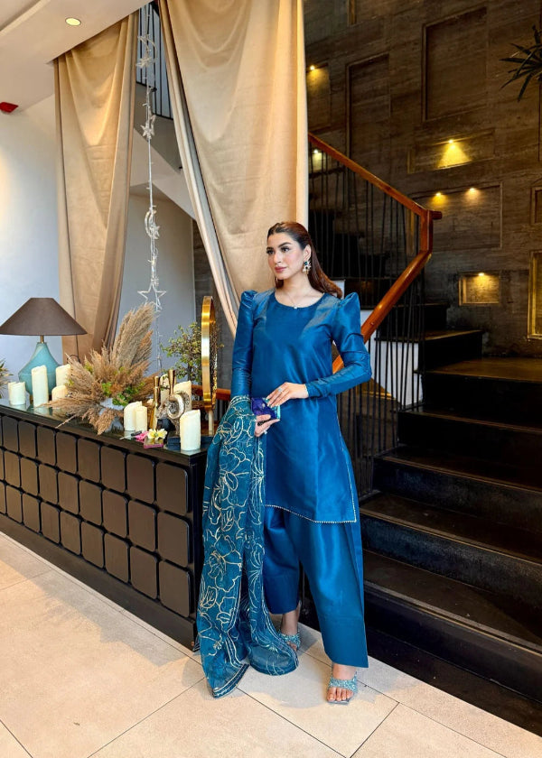 Laal Clothing-Blue Farshi Salwar