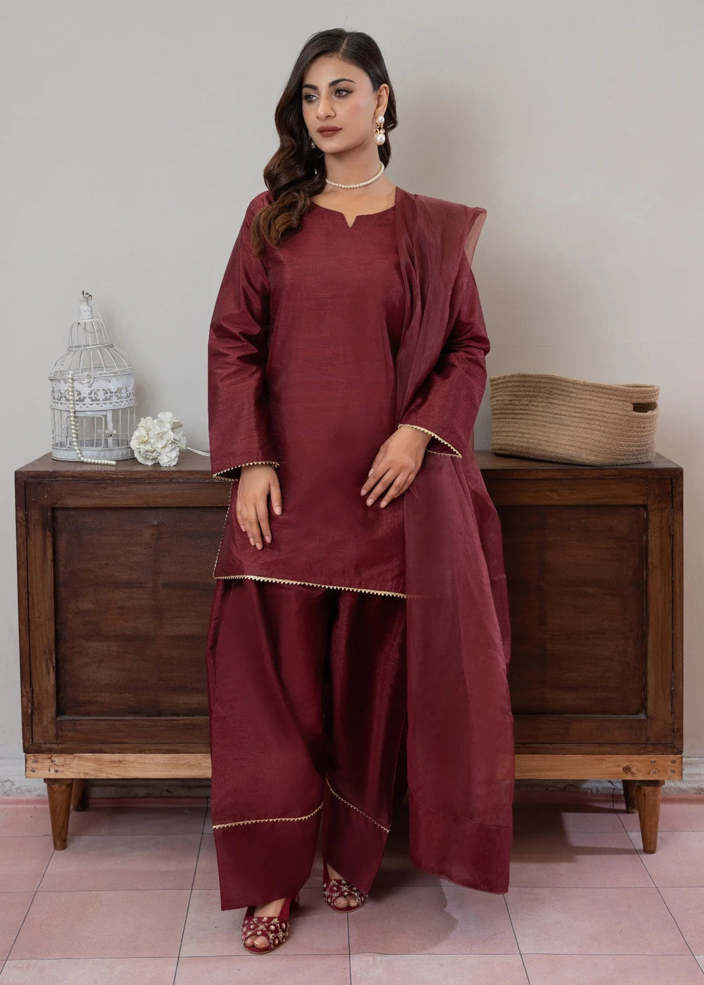 Momin Online-Maroon Farshi Salwar