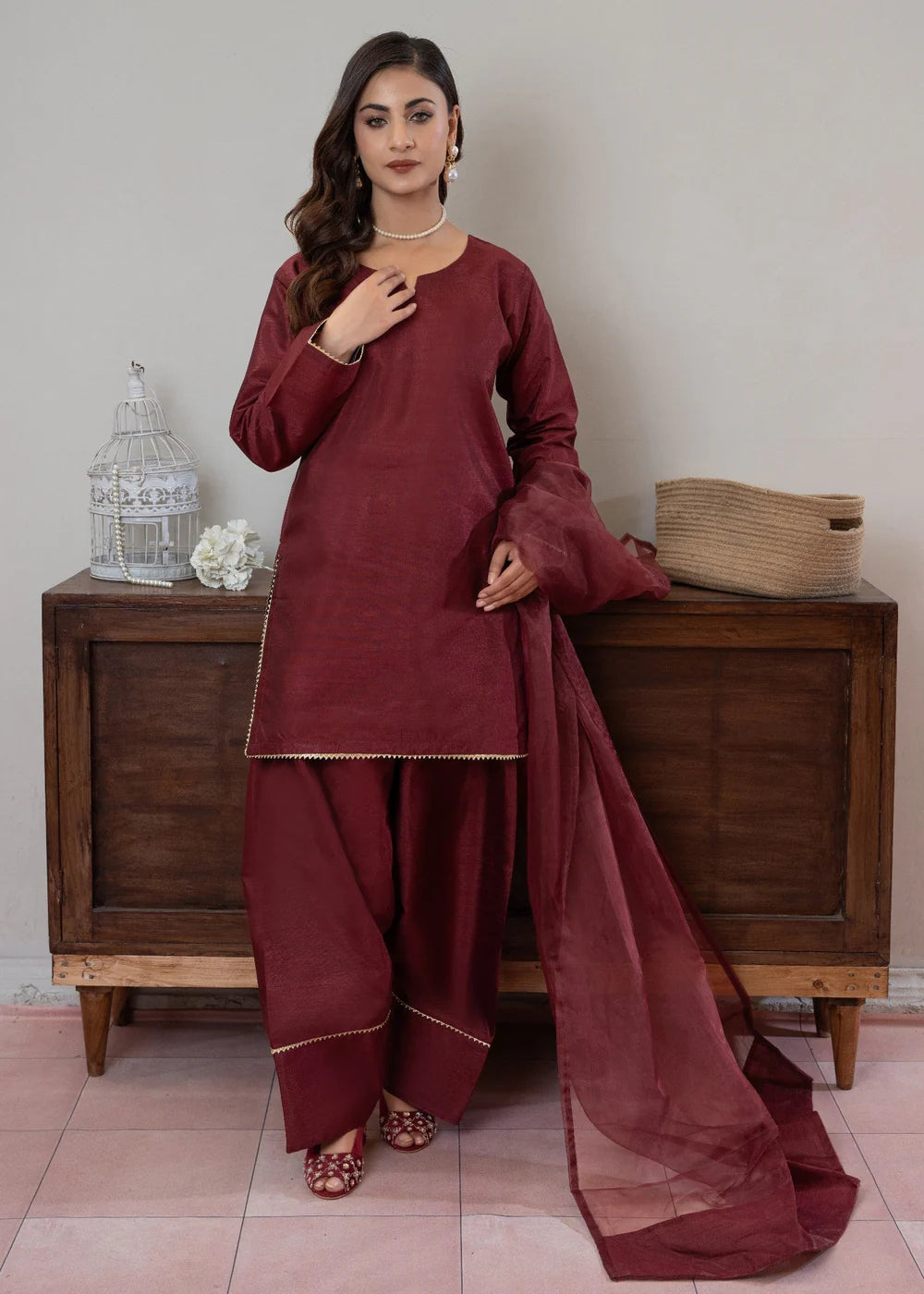 Momin Online-Maroon Farshi Salwar