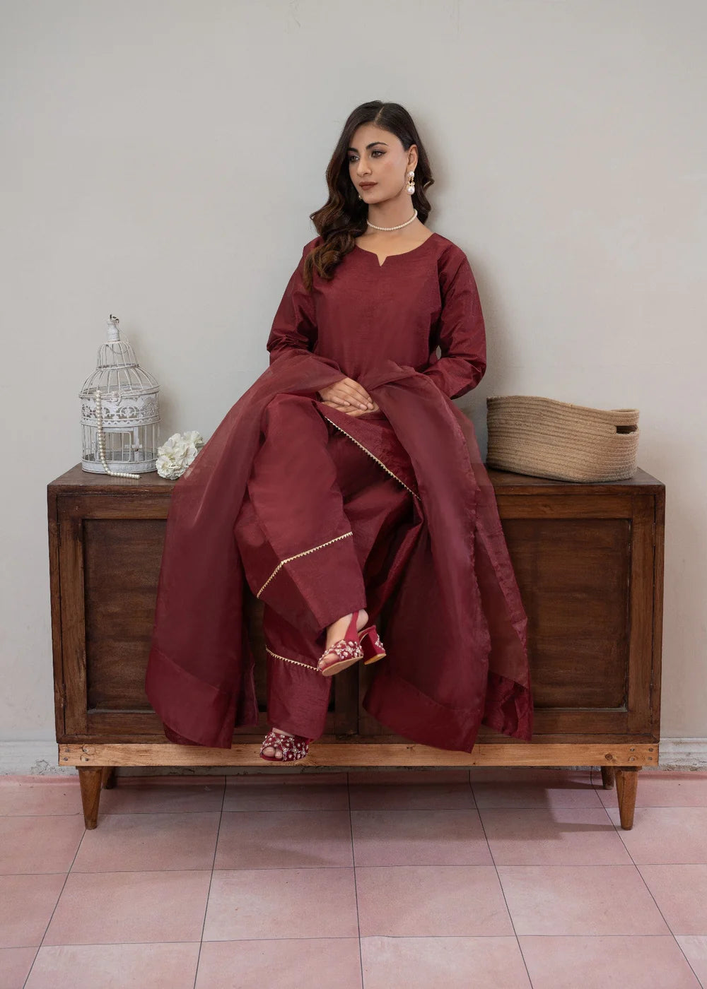 Momin Online-Maroon Farshi Salwar