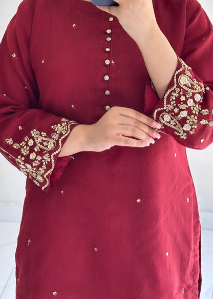 Ayesha B-Maroon Khadi